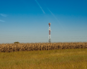 Wireless internet tower providing reliable broadband service to rural homes and businesses, showcasing fixed wireless internet infrastructure connecting communities across Ohio, Indiana, and Michigan.